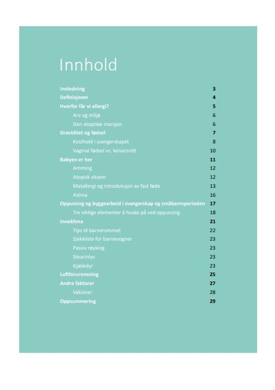 Et liv uten allergisk sykdom (PDF)